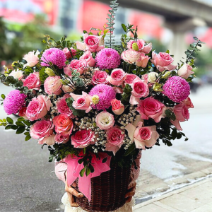 Blushing Harmony Basket